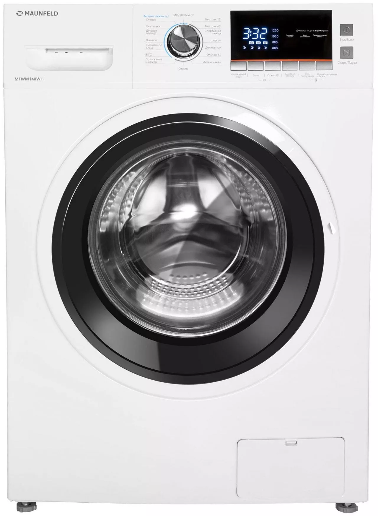 Стиральная машина с инвертором MAUNFELD MFWM148WH, белая
