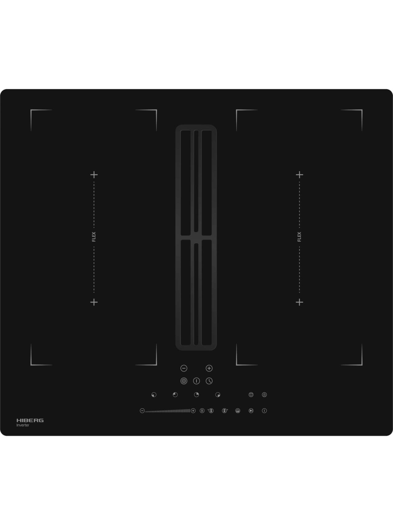 Индукционная варочная поверхность HIBERG с вытяжкой i6-VM8 B (60см, инверторная) RU